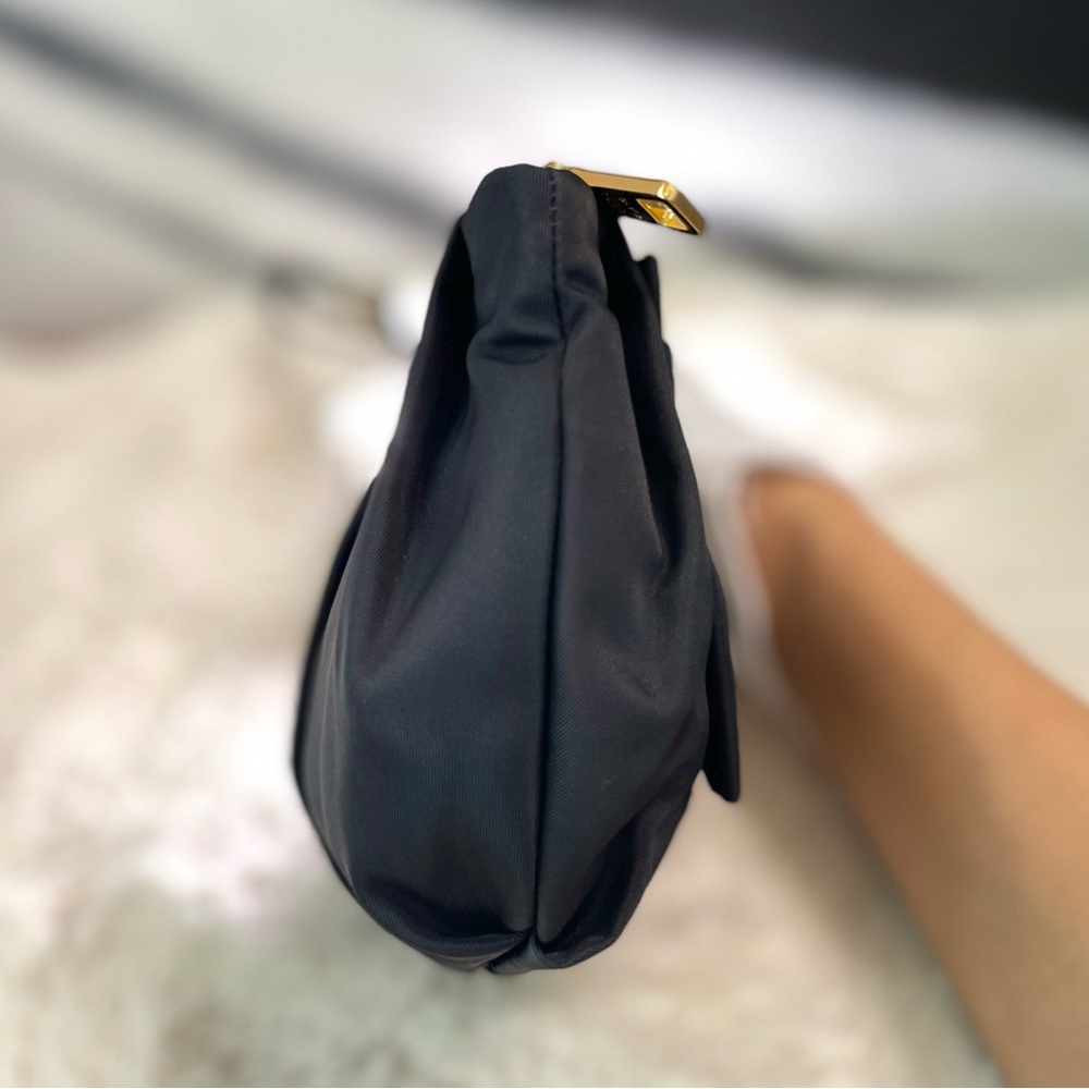 Prada Tessuto Nylon Bow Pouch in black - Picture 6 of 16